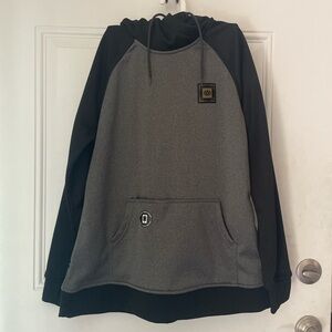 Gray and Black Hoodie with Logo